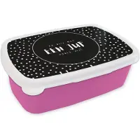 MuchoWow Broodtrommel Roze - Lunchbox - Brooddoos - Quotes - Spreuken - Zo blij met een juf zoals jij! - Juf - 18x12x6 cm - Kinderen - Meisje