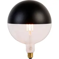Calex LED lamp E27 | Globe G200 Kopspiegel | Black & Gold Kalmar | Zwart | 1800K | Dimbaar | 6W