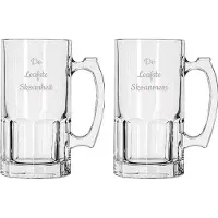 Libbey Gegraveerde Bierpul 1ltr De Leafste Skoanheit-De Leafste Skoanmem