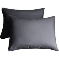 Y-NOT - Kussensloop Set (per paar) - Katoen - 60x70 - Donker Grijs