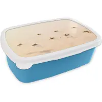 MuchoWow Broodtrommel Blauw - Lunchbox - Brooddoos - Baby schildpadden fotoprint - 18x12x6 cm - Kinderen - Jongen