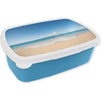 MuchoWow Broodtrommel Blauw - Lunchbox - Brooddoos - Zee - Turquoise - Hawaii - 18x12x6 cm - Kinderen - Jongen