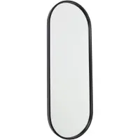 Jax Design Wandspiegel Boston ovaal | Jax Design metaal zwart 80x30x2.5 cm wandspiegels | NADUVI