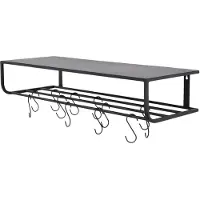 Loft42 Milan Kapstok - Zwart – Metaal – 12 S haken