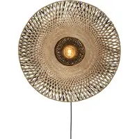 Good&Mojo Wandlamp Kalimantan, hout licht, Woon-/ Eetkamer, Bamboe, Design, wandlamp