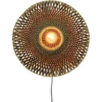 Good&Mojo Wandlamp Bali, hout licht, Woon-/ Eetkamer, Bamboe, Design, wandlamp