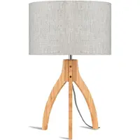 Good&Mojo Bamboe LED Tafellamp Annapurna | 1X E27 Max 40W | Light Linen
