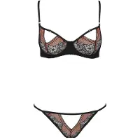 Casmir Mirella Open Bh-set - Zwart - L/XL