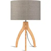 Good&Mojo Bamboe LED Tafellamp Annapurna | 1X E27 Max 40W | Dark Linen