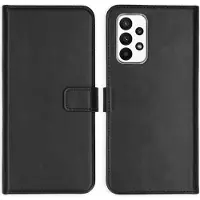 Selencia Echt Leren Bookcase voor de Samsung Galaxy A23 (5G) - Zwart