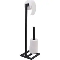 Jax Design Toiletrolhouder Jack | Jax Design metaal zwart 20x20x75 cm toiletborstel- en houders | NADUVI