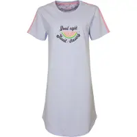 Irresistible Dames Nachthemd - 100% Katoen - Licht Blauw - Maat L