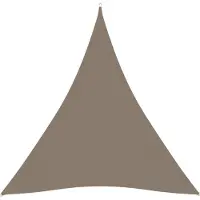 vidaXL Zonnescherm driehoekig 5x5x5 m oxford stof taupe