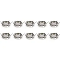 BES LED Spot Armatuur 10 Pack - Aigi - GU10 Inbouwspot - Rond - Chroom - Aluminium - Kantelbaar Ø82mm