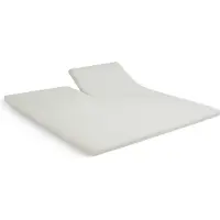 Kayori Split Topper Hoeslaken Shizu Offwhite (Percal)-160 x 210 cm