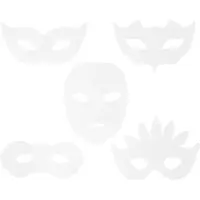Creotime Theatermaskers H: 8,5-19 Cm B: 15-20,5 Cm