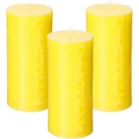 Atmosphera Kaars - 3x stuks - citronella - stomkaars - 64 branduur - citrusgeur