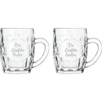 Libbey Gegraveerde Bierpul 55cl De Leafste Broer-De Leafste Suster