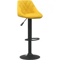 vidaXL Barkruk fluweel mosterdgeel