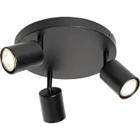 QAZQA Moderne plafondlamp zwart verstelbaar rond 3-lichts - Java