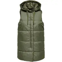 ONLY Bodywarmer - Newasta halflange pufferjas - XS tot S - voor Vrouwen - olijf - Maat XS