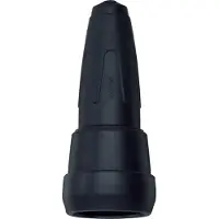 Merten , volledig rubberen SCHUKO-stopcontact, type 173092, zwart met klikkraag