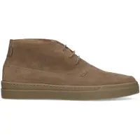Manfield Taupe suède veterschoenen | Maat 40