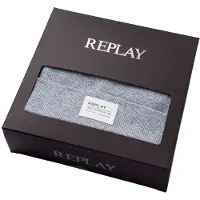 Replay Dop Beanie + Scarf Set Grey Melange Grijs