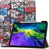 Mobigear Tri-Fold Pencilholder Bookcase voor Apple iPad Pro 11 (2022) - Graffiti