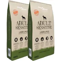 vidaXL Premium hondenvoer droog Adult Sensitive Lamb & Rice 30 kg 2 st online kopen