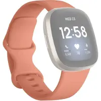 Mobigear Classic Siliconen Bandje voor Fitbit Sense - Oranje