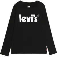 Levi's Girls Ls Poster Logo Top Black Size: 14Y | Shirts Outlet | kids | Zwart