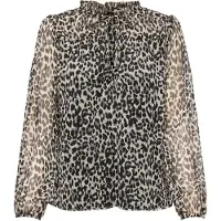 ONLY Blouse 'Ditsy' beige / grijs / zwart
