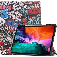 Mobigear Tri-Fold Bookcase voor Apple iPad Pro 12.9 (2022) - Graffiti