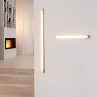 Tunto LED40 160cm wand/plafondlamp Direct licht Walnut | Dali|Push (Standard) | 4000K
