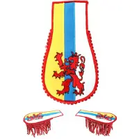 Scheepers Schouder epaulette Limburgs wapen (blauw, geel, wit en rood)