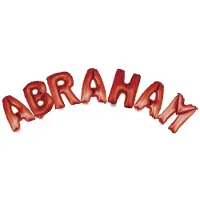 Funny fashion Ballon set 38cm Abraham met lint Rood (rood)