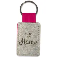Miko Sleutelhanger - Home | Vilt (grijs / pink)