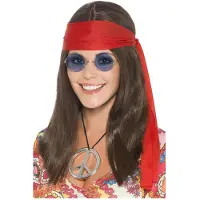 Smiffy Hippie Chick set dames bruin