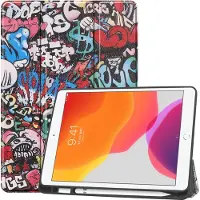 Mobigear Tri-Fold Bookcase voor Apple iPad 9 (2021) - grafitti