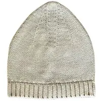 Witlof for kids gebreide muts off white Ecru Jongens/Meisjes Katoen Effen - maat 6-12 mnd