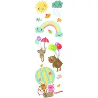 DOBENO Crearreda Muursticker Rainbow Animals Junior Vinyl 12 Stuks
