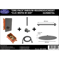 Best design Clic Moya inbouw regendouche 30cm gunmetal verouderd ijzer
