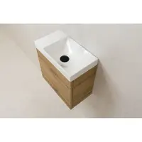 SaniGoods Minimo fontein zonder kraangat 40x22cm wit glans