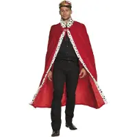 Boland koningsmantel deluxe heren 130 cm rood