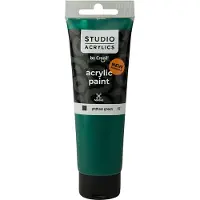 Creativ Company Acrylverf – Acrylaatverf – Acrylic paint – Hobbyverf – Knutselen en Verven – Sneldrogend – Phtalo Green (#52) – Groen – Groene Verf – Dekkend – Creall Studio – 120 ml