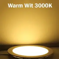 BES LED LED Downlight Slim - Inbouw Rond 6W - Dimbaar - Warm Wit 3000K - Mat Wit Aluminium - Ø120mm