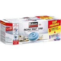 Rubson Vochtopnemer AERO 360 Promopack | 5 Neutrale Navulling + 1 Lavendel Navulling | Vochtopnemer Navulling | Vocht Opnemer Vanger & Vreter | Vochtopnemer in Huis & Badkamer.