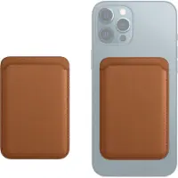Mobigear Wallet Kaarthouder - 3 Pasjes - MagSafe Compatible - Bruin