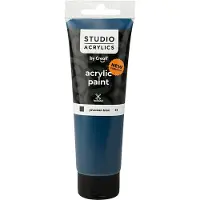 Creativ Company Acrylverf – Blauwe Verf – Acrylaatverf – Acrylic paint – Hobbyverf – Knutselen en Verven – Sneldrogend – Prussian Blue (#34) – Dekkend – Creall Studio – 120 ml – 1 fles